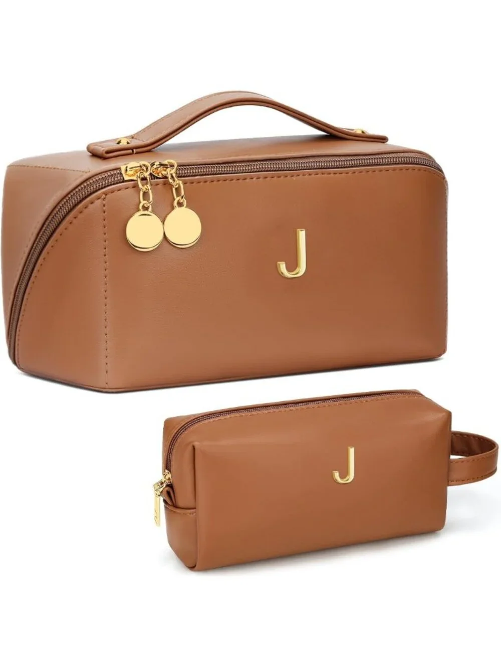 Personalized Initial Makeup Bag for Women | Travel Toiletry & Cosmetic